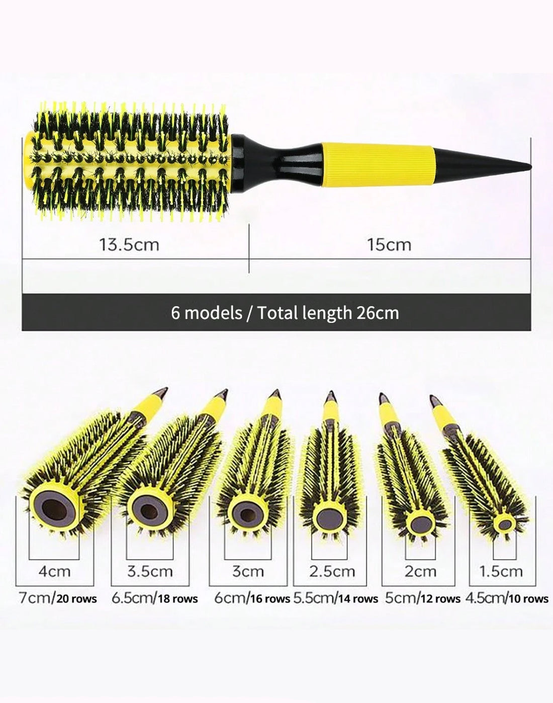 Brazilian Yellow Round Brush