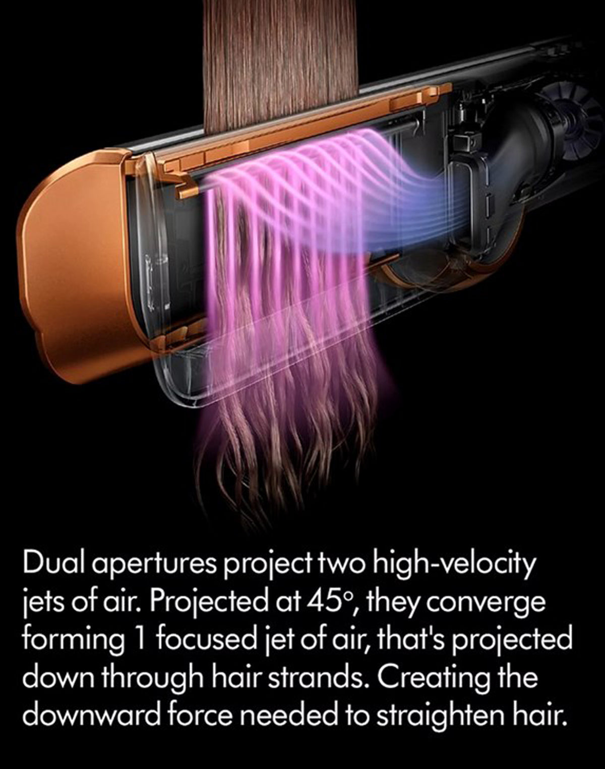 Dyson Airstrait Straightener Bright Nickel / Bright Copper